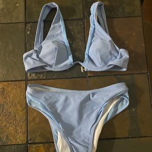 NWT Light Blue High Waisted Bikini